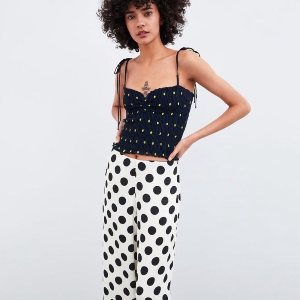 ZARA polka dot top